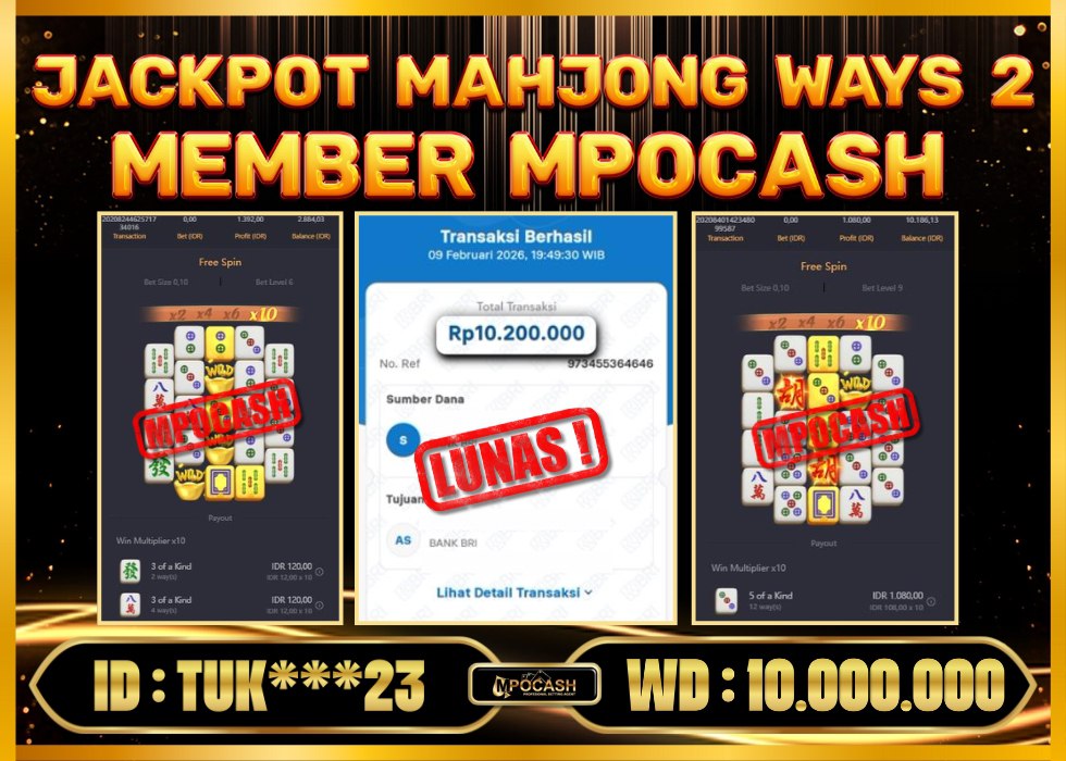 MPOCASH JACKPOT MAHJONG WAYS 2