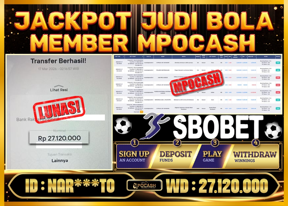 MPOCASH JACKPOT JUDI BOLA